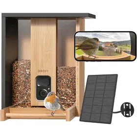 Comparer les prix de Birdfy Feeder Bamboo - Mangeoire intelligente en matériau éco-responsable - Gratuite à vie