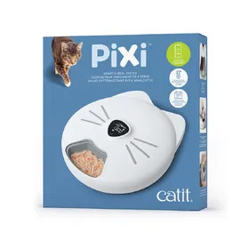 Comparer les prix de Distributeur de nourriture Catit Pixi Smart 6 repas pour chat - 6 x 170 mL