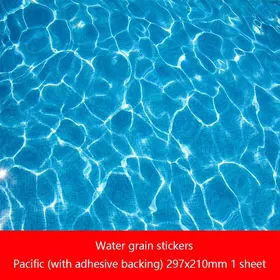 Comparer les prix de Dernière Marque 5 PCS DIY Sections de Rivière Simulation Effets d'Eau de Rivière Impression Fluide Pliable Lacs Décorés Scène Modélisme blue