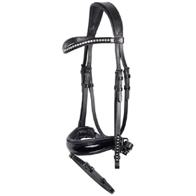 Comparer les prix de Bridon équitation anatomique Harry's Horse Diamond Lacque