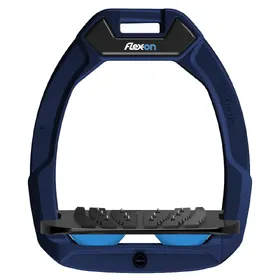 Comparer les prix de Étriers de sécurité d’équitation Incliné Ultra Grip Marine/Noir/Bleu Flex-On Safe-On