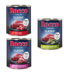 Comparer les prix de Rocco Classic mélange de dégustation 6 x 800 g - Mix bœuf : bœuf pur, bœuf/cœur de veau, bœuf/panses