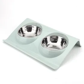 Meilleurs prix pour Bol d'eau en acier inoxydable, solution d'alimentation pour chiens et chats, double bol, table d'alimentation pour chiens et chats