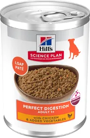 Meilleurs prix pour Hill's Adult Perfect Digestion au poulet pâtée pour chien 363g boîte 2 lots (24 x 363 g)