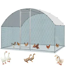 Comparer les prix de Enclos Poulailler 6m² Dôme - 2x3x2m Parc Grillagé Extérieur pour Poules Lapins