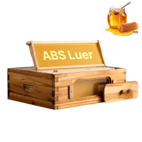 Comparer les prix de VEVOR Kit démarrage ruche avec boîte moyenne, bois de sapin enduit de cire d'abeille, kit ruche Langstroth avec 10 cadres et fondations fenêtres acrylique transparent pour apiculteurs pro débutants
