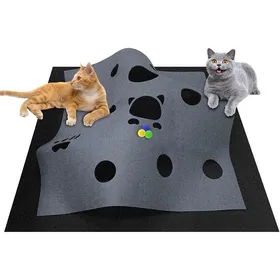 Meilleurs prix pour 100 x 100 cm Jouet et Tapis à griffer pour Chat Tunnel en Feutre Tunnel de Jeu et Tapis de Couchage pour Dormir pour Jouer