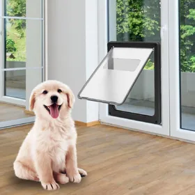 Meilleurs prix pour Porte de sécurité de qualité pour animaux de compagnie, chiens et chats, entrée et sortie libres, installation facile Type 1
