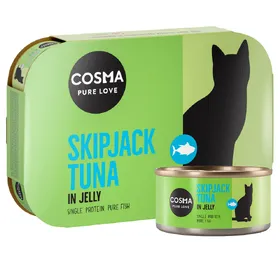 Comparer les prix de 12x170g Cosma Original en gelée thon Skipjack - Pâtée pour chat