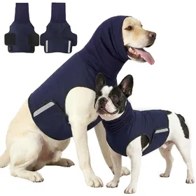 Meilleurs prix pour Gilet anti-anxiété pour chien, Veste Thunder respectueuse de la peau pour chiens, Chemise apaisante pour chien pour les orages, les feux d'artifice, les visites chez le vétérinaire et la séparation (Blue,L) bleu