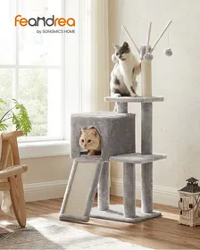 Comparer les prix de FEANDREA Arbre à Chat, Tour de Jeux, Chaton, Gris Clair
