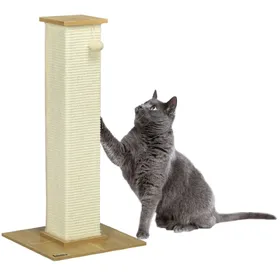 Comparer les prix de Arbre à chat griffoir 80 cm avec jouet, beige et naturel