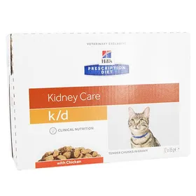 Comparer les prix de 12x85g Poulet K/D Kidney Care Pour Chat Hill's Prescription Diet