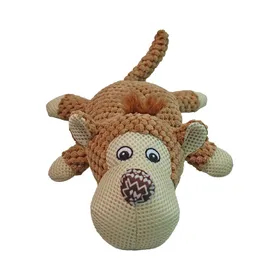 Meilleurs prix pour Jouet en Peluche pour Animaux Résistant aux Morsures Conception Sonore Apparence Mignonne Jouet Animal en Peluche Décoration pour Chiens brown