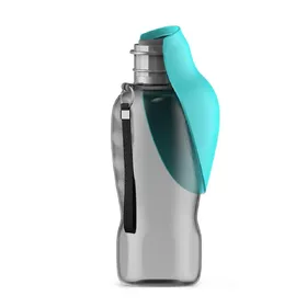 Meilleurs prix pour Bouteille d'eau Portable pour chien de 800ml, pour animaux de compagnie, voyage en plein air, randonnée, marche, bol à boire pliable, fournitures pour animaux de compagnie vert