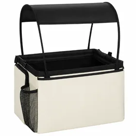 Comparer les prix de PawHut Panier vélo avant 2-en-1 Panier vélo pour chien portable avec toit Laisse de sécurité Bandoulière Poches latérales 5kg