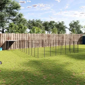 Comparer les prix de vidaXL Chenil Noir 25,41 m² Acier