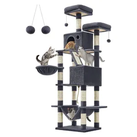 Comparer les prix de Feandrea Cat Spa (206 cm, Gris), Arbre à chat