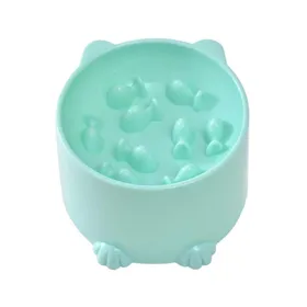 Meilleurs prix pour Distributeur de nourriture pour animaux de compagnie, bol d'eau, approvisionnement quotidien, bol de nourriture pour chat, forme de dessin animé, grande capacité, protection du cou Anti-étouffement, bol pour chien vert