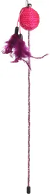 Meilleurs prix pour Canne à pêche pour chat plume et sisal Flamingo Glitty - 3 x 42cm