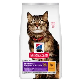 Meilleurs prix pour Hill's Science Plan croquettes pour chat, Adulte, Sensitive Stomach & Skin, au poulet 7 kg
