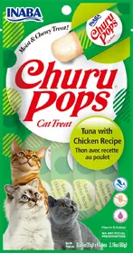 Comparer les prix de Inaba Churu Pops Au Thon Avec Poulet Recipe 4X15 Gr