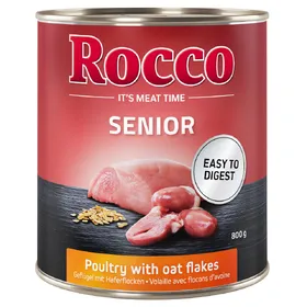 Meilleurs prix pour 6x800g Senior volaille, flocons d'avoine Rocco - Nourriture pour chien