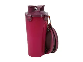 Comparer les prix de Gourde Bivouak 2 en 1 eau et croquettes pour chien - 2 coloris disponibles