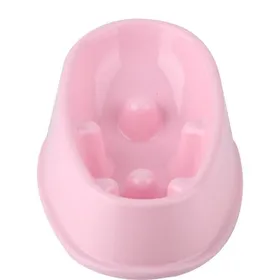 Comparer les prix de Bol Chien Pet Slip Slow Feeder Mangeoire Bol Plat Anti-Gulping Nourrir (Rose Clair S)