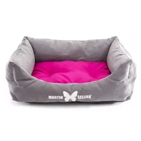 Comparer les prix de Martin-Sellier - Corbeille Domino Pour Chien - Suédine Vert & Chocolat (70cm X 60cm)