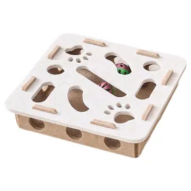 Meilleurs prix pour Jouet interactif pour chat boîte de jeu avec clochette labyrinthe jouet puzzle pour chats pour lexercice les chatons la dentition