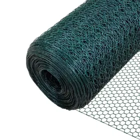 Meilleurs prix pour VOUNOT® Grillage à poule - Métal gainé de PVC vert - Maille 13mm - 1x50M - Filet de clôture pour poulailler
