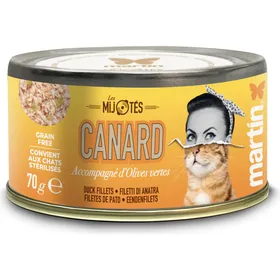 Comparer les prix de MARTIN Mijoté canard pâtée complète pour chat - 70g