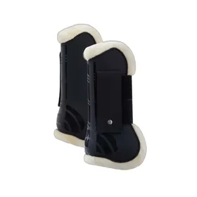 Comparer les prix de Guêtres antérieurs pour cheval Ouvertes protège-tendons avec doublure imitation fourrure Horze Caliber