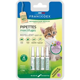 Meilleurs prix pour Soin Chat - Francodex Pipettes antiparasitaires insectifuges Chatons moins de 2 kg -