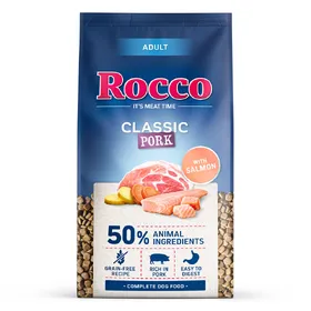 Comparer les prix de Rocco Classic Adult porc avec saumon - 10 kg