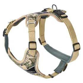 Meilleurs prix pour HUNTER Harnais Divo Camouflage, beige taille S-M : 52-68cm tour de poitrine chien