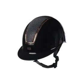Comparer les prix de Casque déquitation femme HKM Shield Brillant - schwarz/rosegold - Noir - S (52/54 cm)