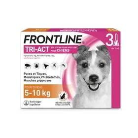 Comparer les prix de FRONTLINE 3 pipettes Tri-Act - Pour chien de 5 à 10 kg