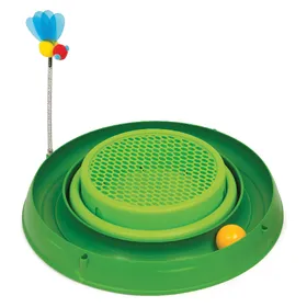 Meilleurs prix pour CAT IT Cuircuit 3 en 1 avec balle et jardiniere dherbe - O 36 cm - Vert - Pour chat