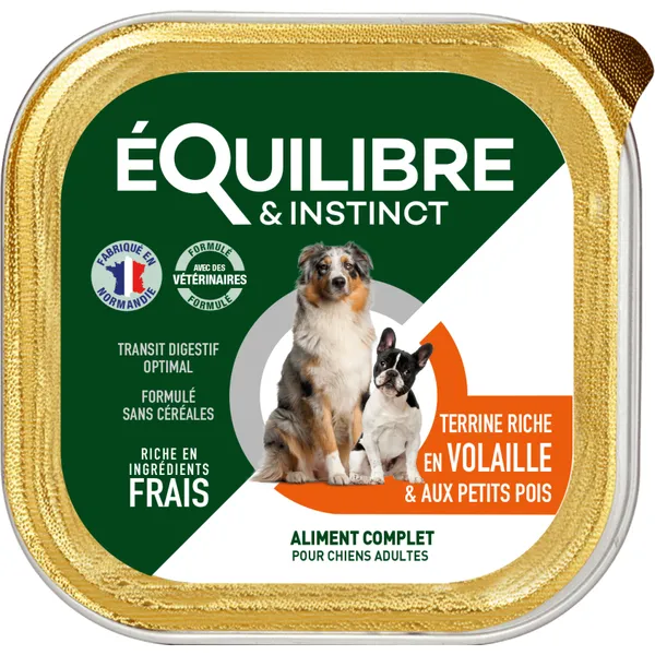Barquette Chien – Équilibre & Instinct Volaille 300 gr – photo 2