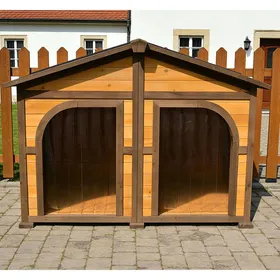 Comparer les prix de Niche Pour Chien Double Toit Shingle Noir Taille Xl