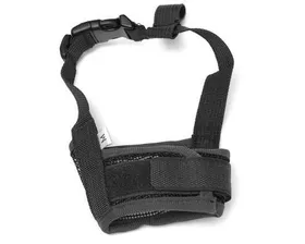 Comparer les prix de Réglable Chien Mesh Muselière Masque Museau Nylon à Bouche Anti Aboiement Morsure Sécurité à Chiot Puppy Noir M