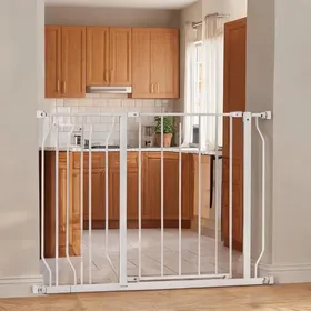 Meilleurs prix pour Barrière de sécurité extensible pour animal en acier blanc réglable 75-115 cm hauteur - Blanc Acier 115 x 1.5 x 76 cm Ref 9899XQ