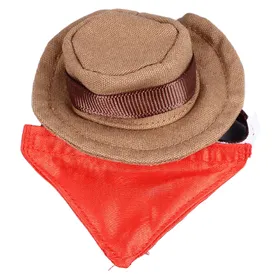 Comparer les prix de Chapeau de Cowboy et Bandana Dragon Barbu Costume d'Halloween Reptile Casquette avec Bavoir Amovible pour Lézard