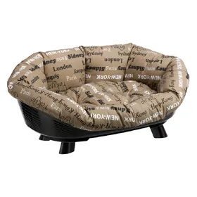 Meilleurs prix pour Corbeille Ferplast Siesta Deluxe avec housse Sofà Cities pour chien et chat - lot taille 8 : corbeille + housse + pieds