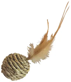 Comparer les prix de Gloria Pets Jouet Pour Chat Boule Seagrass Et Plumes 15 Cm