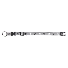 Comparer les prix de Collier M-L Trixie Silver Reflect, motif de pattes pour chien - Collier pour chien