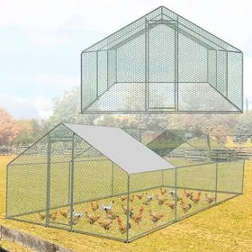 Meilleurs prix pour Cecaylie Enclos poulailler grillagé 3x2 M avec porte latérale et toit dôme 6 m²