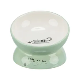 Meilleurs prix pour Gamelle Surélevée en Céramique Sauge/Blanc - ø 13cm / 0,15 litre